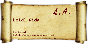 Loidl Aida névjegykártya